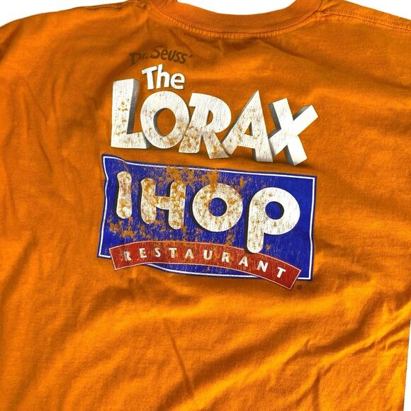 Dr. Seuss' The Lorax IHOP Restaurant Orange T-Shirt Advertise Size XL 0011 - Picture 4 of 6